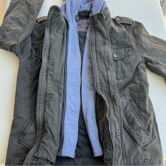 Levi's Cotton Quilt-Lined Detachable Hoodie Jacket Men’s Size Small - Picture 4 of 11
